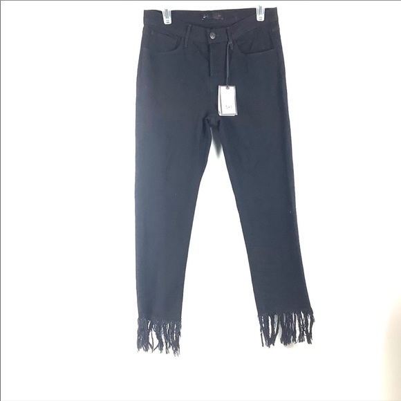 3X1 | mamba Straight Fringe Crop Jeans - Picture 4 of 7